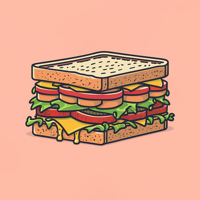 Sandwiche illustration graphic design illustrations logo