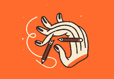 Wonky Fingers - #1 Finger Cramp artist design graphic hand illustration illustration line illustration stylized texture