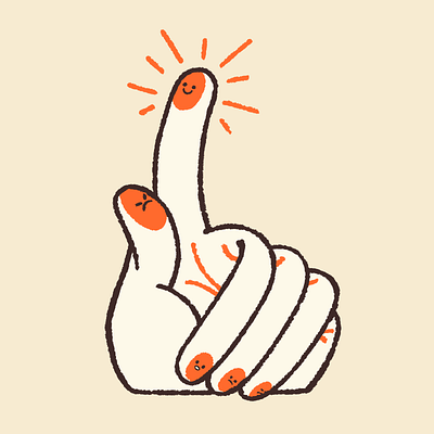 Wonky Fingers - #2 Jealous character expression finger hand illustration illustration jealous line illustration spot illustration texture