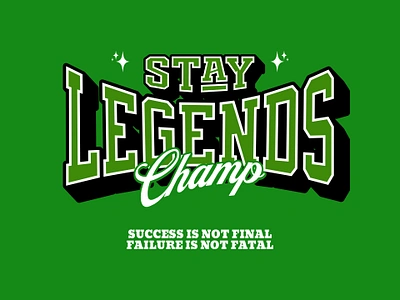 Stay Legends baseball basketball champion classic illustration logo vintage