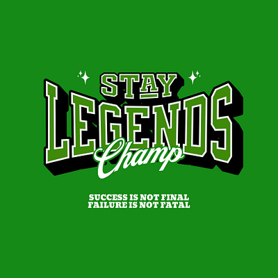 Stay Legends baseball basketball champion classic illustration logo vintage