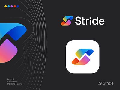 Stride™ - Logo Design for a Fintech Trading App banking branding creative logo crypto design finance finance app fintech logo forex icon investment logo logo logocollection logotype modern logo s logo stocks symbol trade trading logo