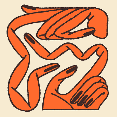 Wonky Fingers - #4 Pointing bold character color finger graphic graphic design hand illustration line illustration shapes stylized texture