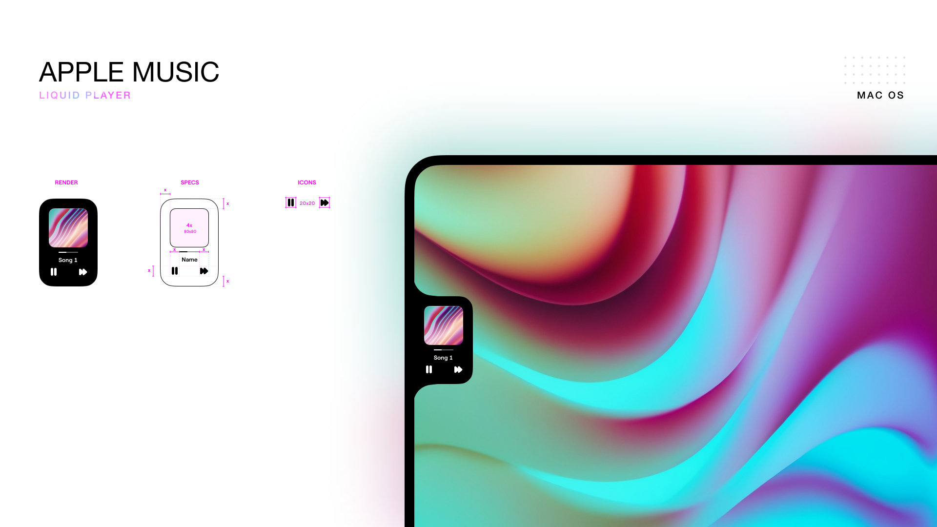 Example of 🎶 Apple Music Liquid Player