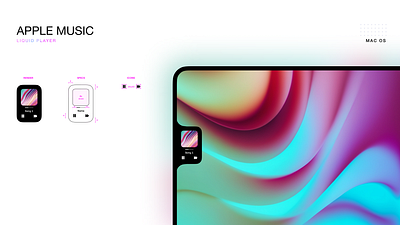 🎶 Apple Music Liquid Player apple design liquid mac os music organic player product design ui ux