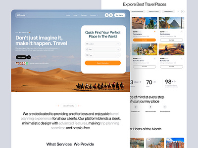 Travel Agency Website adventure website hotel booking website landing page tour plan tourism travel travel agency website travel web design travel website travellers travelling website ui uiux ux vacation web web design