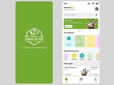 URBAN HELPER is an Application which makes local services simple app design graphic design illustration typography ui ux