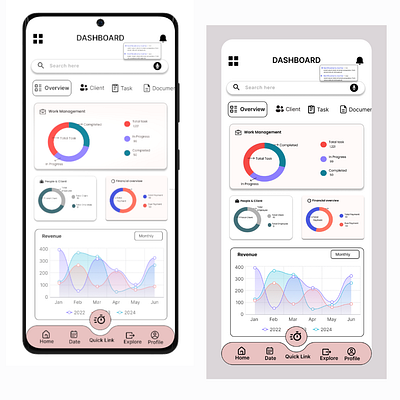 Mobile Dashboard 3d animation branding graphic design logo motion graphics ui