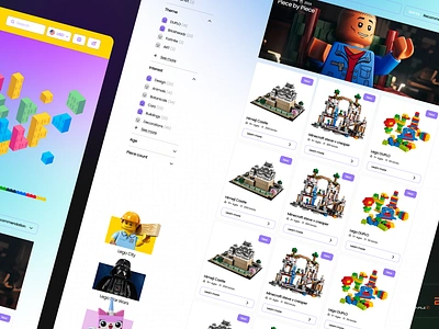 🧱 Lego World by econev branding design econev evgheniiconev figma graphic design illustration landing landingpage lego lizzardlab logo ui vector website