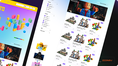 🧱 Lego World by econev branding design econev evgheniiconev figma graphic design illustration landing landingpage lego lizzardlab logo ui vector website