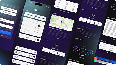 ❇️ Booking App elements by econev app booking branding design econev elements evgheniiconev figna graphic design illustration ios lizzardlab logo ui ux vector