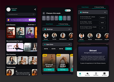 Fitness App.. branding design illustration typography ui ux vector visual