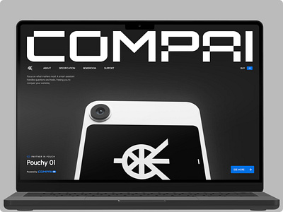 Compai - Personal AI Assistant 3d 3d design ai artificial intellegence blue dark dark mode hero modern personal assistant ui design uiux designer website