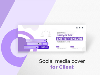 Modern linkedin cover for lawyer 3d banner brand kit branding cover graphic design illustration lawyer lawyerbusinesscover media kit social cover vector web banner