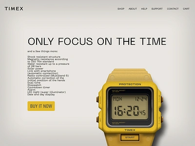 Timex concept branding brutalist figma graphic design hero minimalism minimalist mono space ui uxui web web design