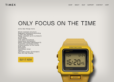 Timex concept branding brutalist figma graphic design hero minimalism minimalist mono space ui uxui web web design