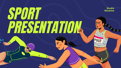 Dark Purple and Green Illustration Sport Presentation presentation