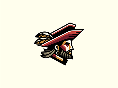 Bold Pirate Captain Logo adventure branding captain character design emblem gaming geometric icon identity illustration logo man maritime mark mascot pirate sports symbol vector