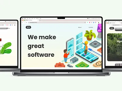 Software Company Website Mockup adobe branding graphic design mockup rebrand ui ux