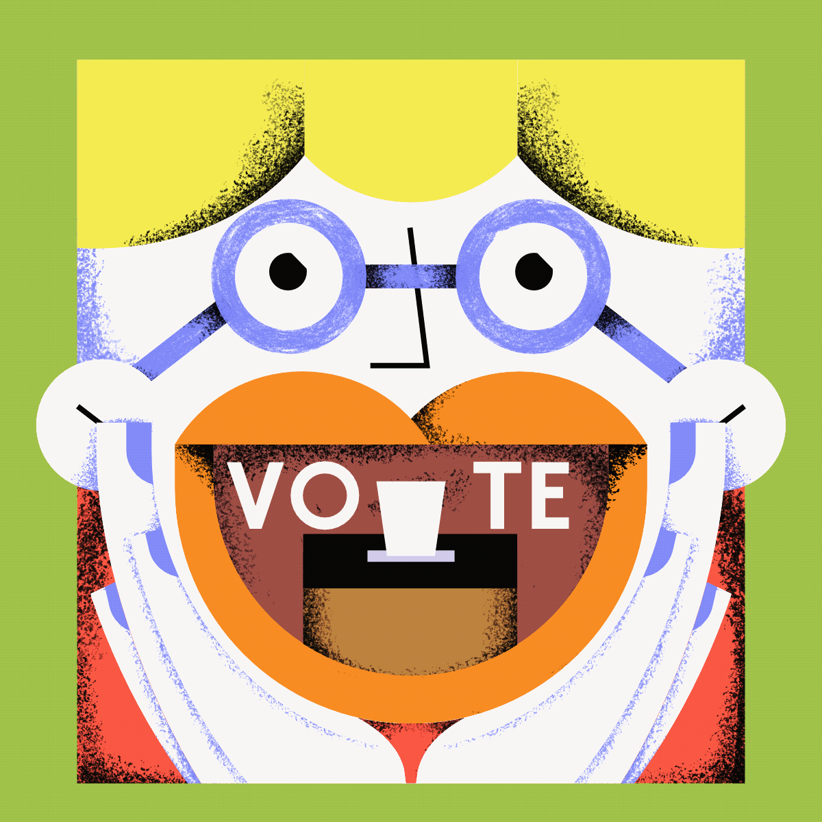 Go vote! character characters faces illustration magdaazab people usa votation