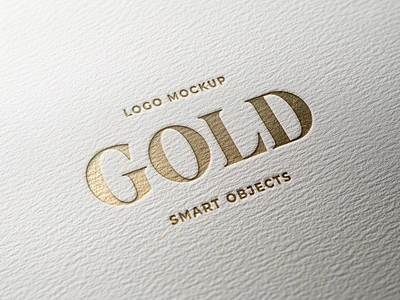 Gold Logo Mockup deboss debossing download embossing foil free freebie gold golden logo logotype metal metallic mockup paper pixelbuddha pressed psd stamp template