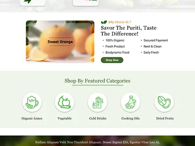 UI For Fresh & Organic: Your Trusted Fruit Store branding design graphic design logo ui ux vector