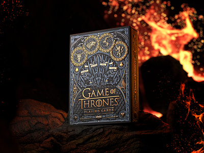 Game of Thrones x theory11 Playing Cards badge design engraving etching game of thrones hot foil illustration illustrator luxury packaging packaging design peter voth design print design theory11 vector