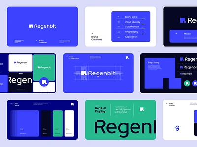 Regenbit - Electronic waste Startup | Brand Guidelines bento grid branding branding guideline design graphic design icon illustration logo metal ui visual identity waste