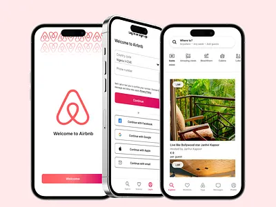 Airbnb Mobile App branding design landing page mobile app ui user experience user interface