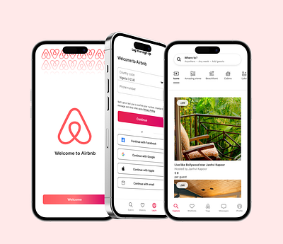 Airbnb Mobile App branding design landing page mobile app ui user experience user interface