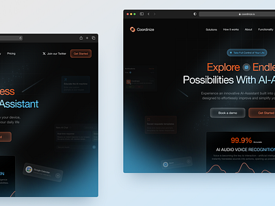 Coordinize - Web Design for AI ai design graphic design interface product service startup ui uiux ux web website