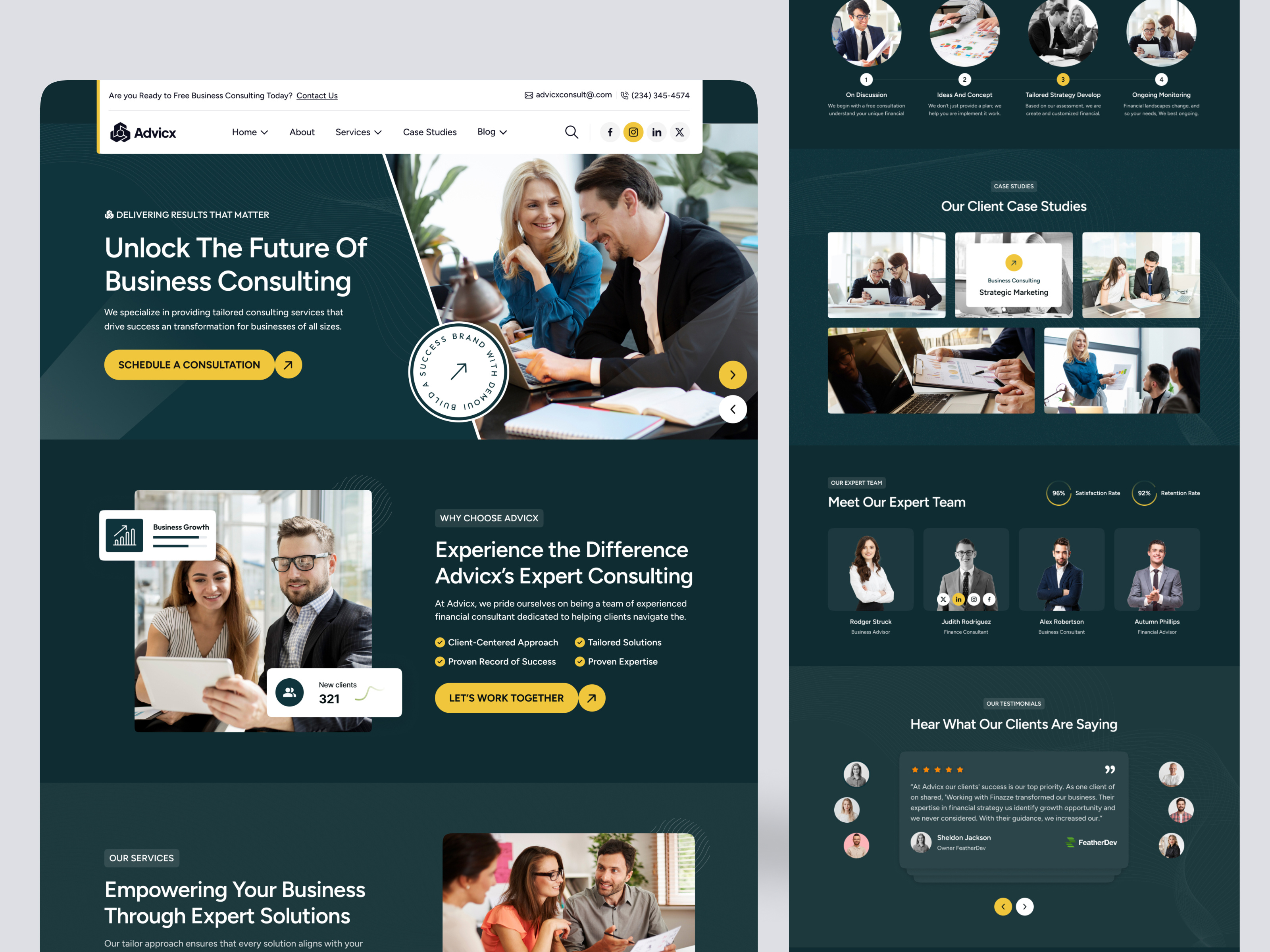 Example of Website Design For Consulting Businesses
