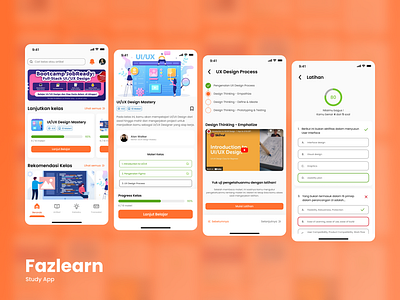 Fazlearn - Study App app application design education experience interface mobile study ui ux