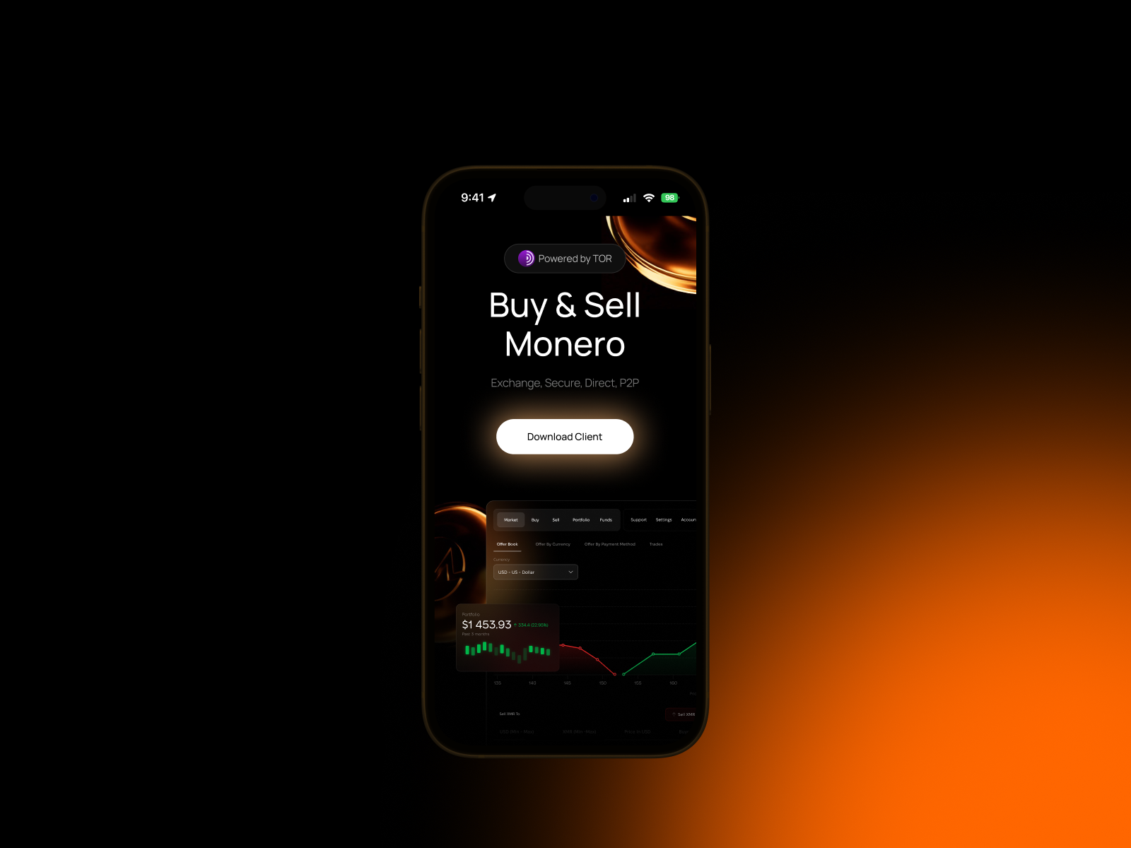 Retoswap | Crypto monero exchanger | Mobile by Andrii Boichuk on Dribbble
