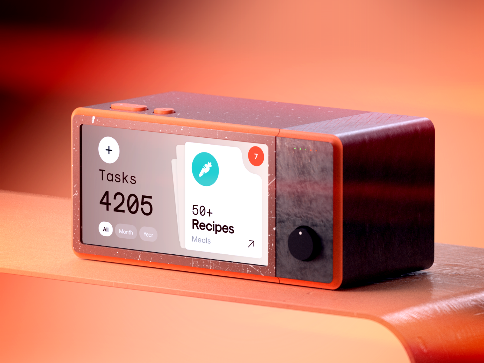 Family Assistant Device 3d animation motion graphics smart home ui