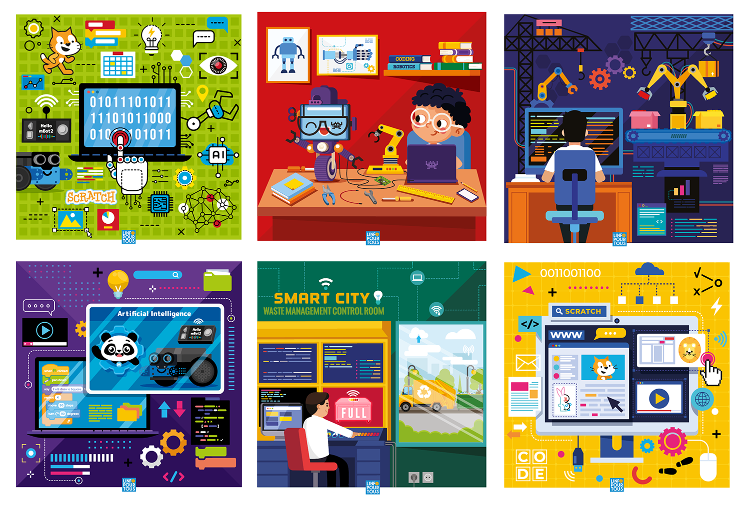 Book Cover Designs for Zero1 Education book children city computer covers education it kids robotics science smart waste