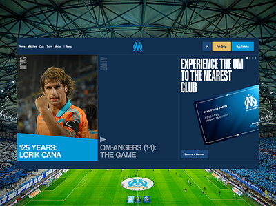 FC Olympique de Marseille | Design concept football sport ui ux web design