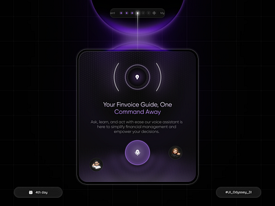 Financial voice assistant component🚀🔥 ai assistant banking component design finance financial management fintech minimal money product product design ui ux
