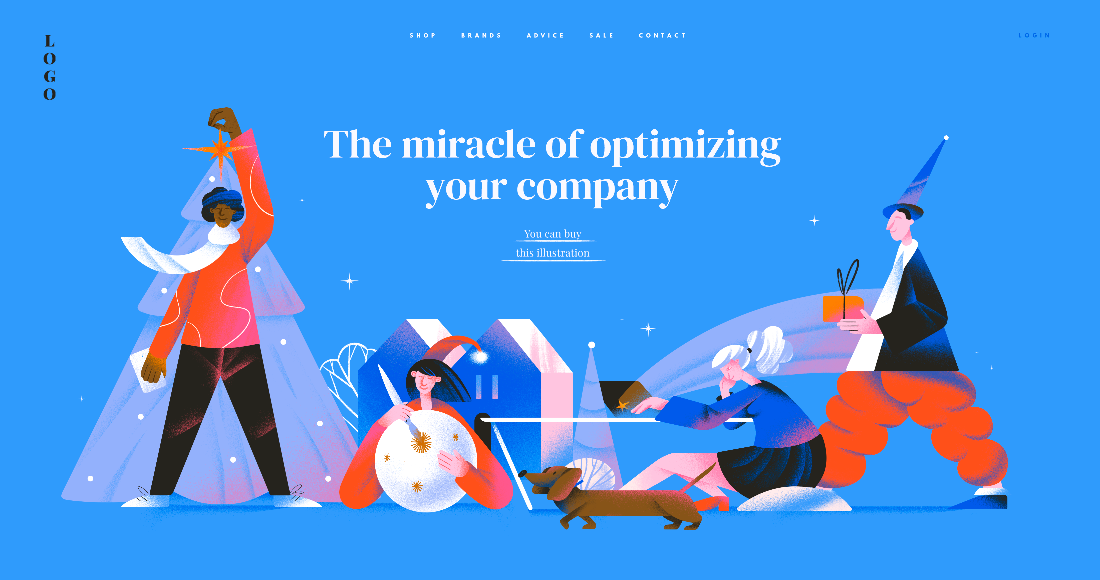 Example of YOU CAN BUY THIS ILLUSTRATION for your website now!