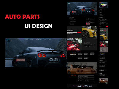 auto parts ui design 3d aidesign figma figmadesign motion graphics ui uiux uiux design websitedesign