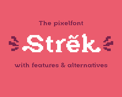 Strek – Pixel Font alternates branding font classic font console font fresh font gaming font gaming typeface indie font ligatures logo font modern font nostalgic pixel font pixelart pixelated retro gaming trendy font ui font webdesign font