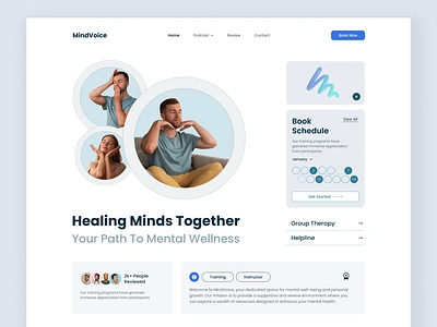 MindVoice || Mental wellness || Hero Exploration career coach course depression helath landing page meditation meeting mental growth mentor mind mindful mindfulness motivation path schedule stress web design website wellness