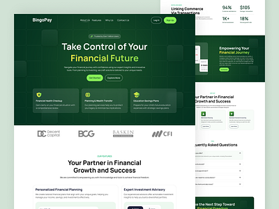 Finance Landing Page design financemanagement financeplatform financetools financewebsite financialinsights financialservices financialsolutions financialtools modernwebdesign responsivedesign seamlessexperience ui ui design uiux design userexperience ux ux design webappdesign webdesign