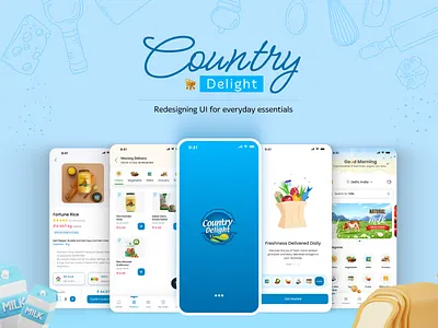 Fresh Design for Country Delight 🥛✨ big basket blinkit country delight grocery instamart productdesign twiggy ui zepto zomato