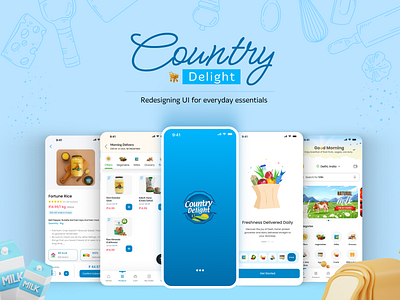 Fresh Design for Country Delight 🥛✨ big basket blinkit country delight grocery instamart productdesign twiggy ui zepto zomato