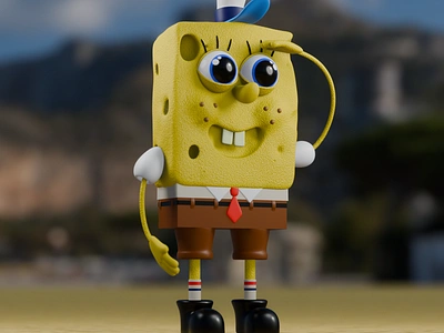 SpangeBob SquarePantS. 3D 3d animation graphic design logo ui