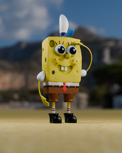 SpangeBob SquarePantS. 3D 3d animation graphic design logo ui