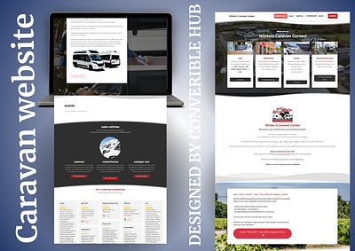 A Caravan Website I designed On WordPress animation branding funnel graphic design logo website