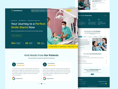 Dental Care Landing Page Design | Web design dental landing page dental website landing landing page ui web design