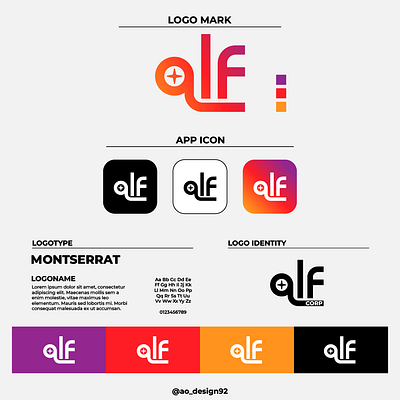 "ALF" logo Identity Sheet ✨ branding design graphic design logo logo design typography vector